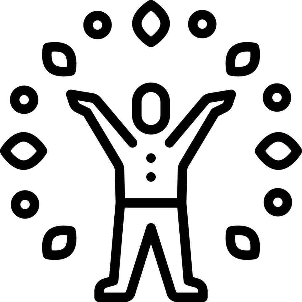 Black line icon for wellness vector