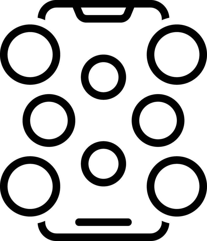 Black line icon for social vector