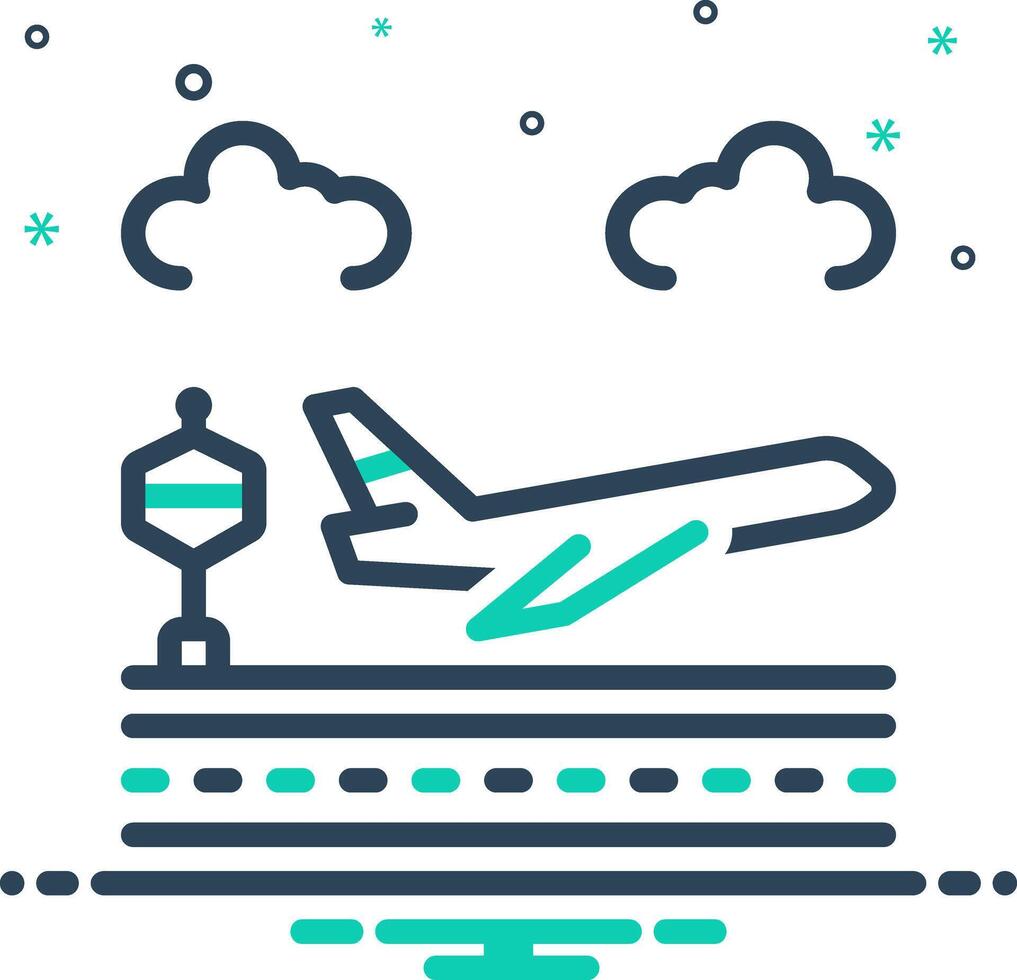 Mix icon for departure vector