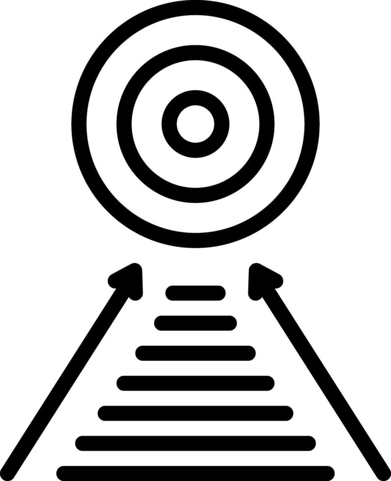 Black line icon for goal vector