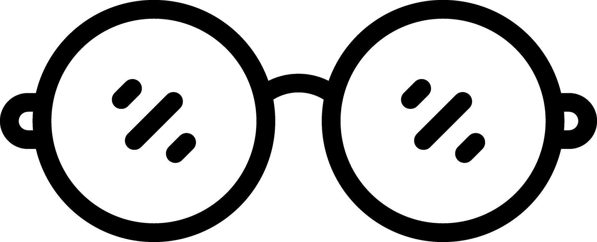 Black line icon for glasses spec vector