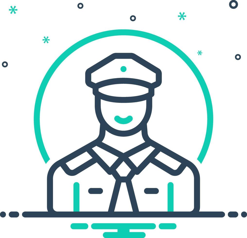 Mix icon for pilot vector