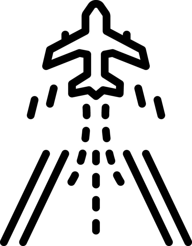 Black line icon for take off vector