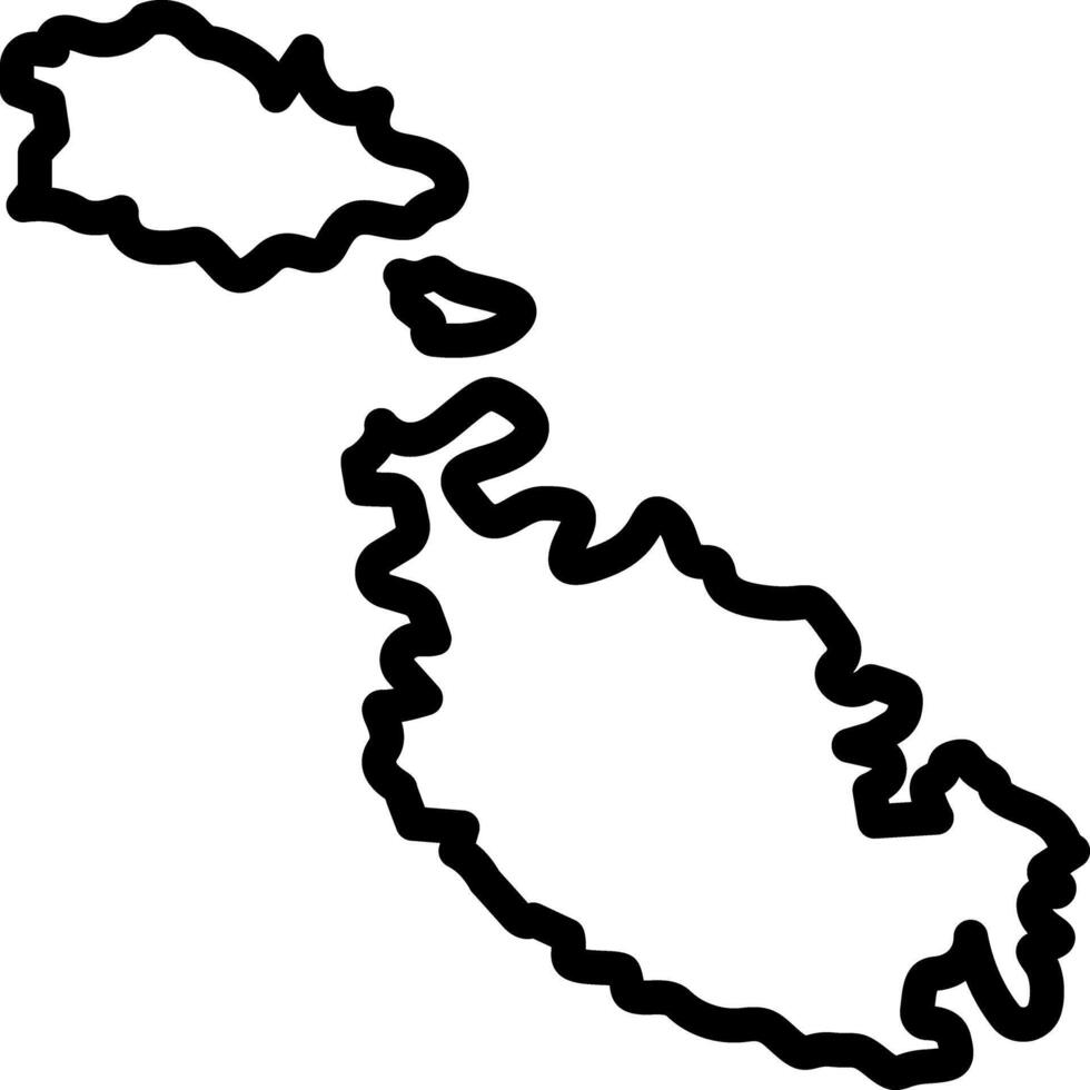 Black line icon for malta vector