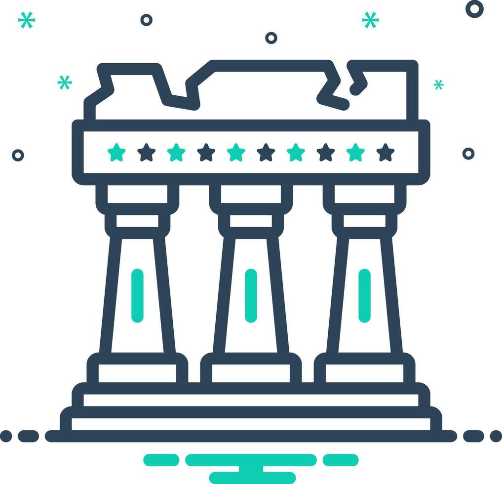 Mix icon for athens vector