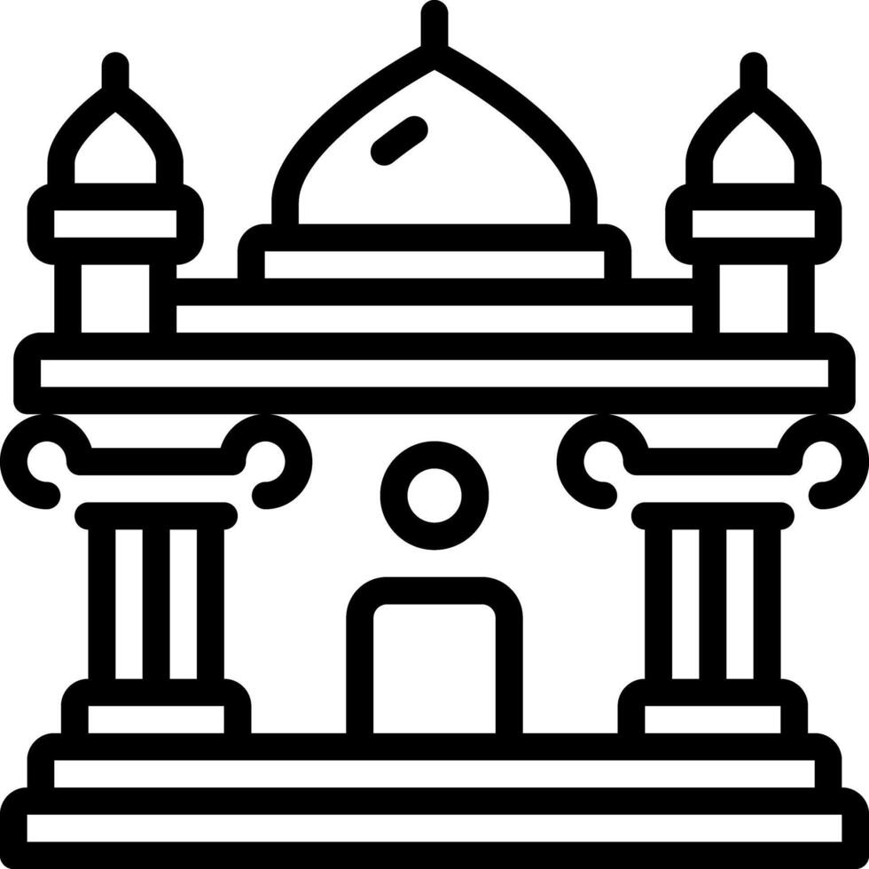 Black line icon for heritage vector