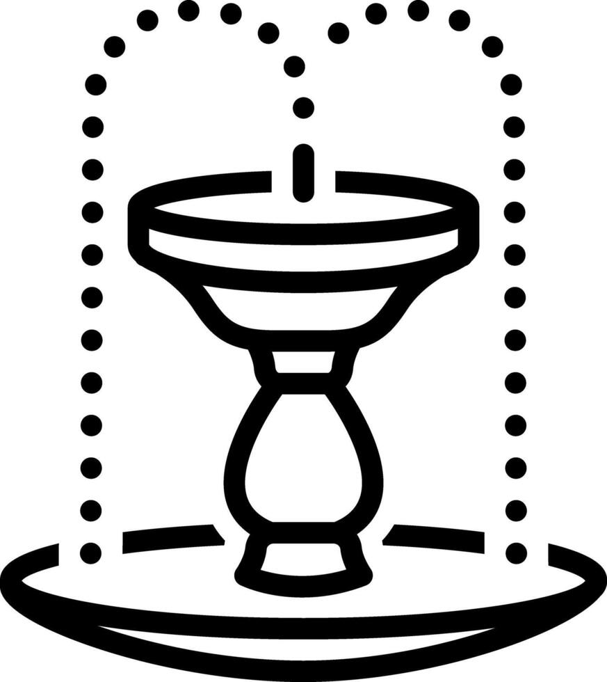 Black line icon for fountain vector