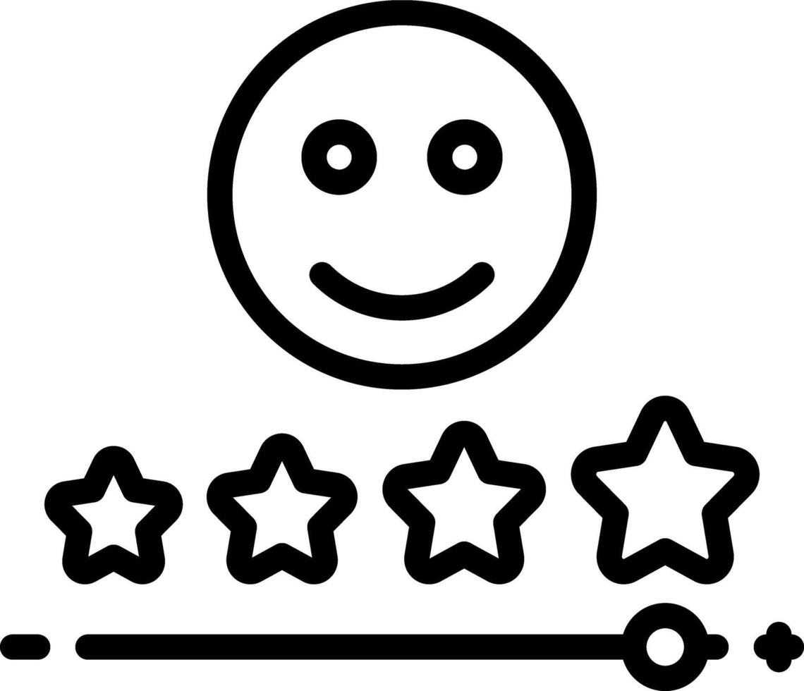 Black line icon for customer satisfaction vector
