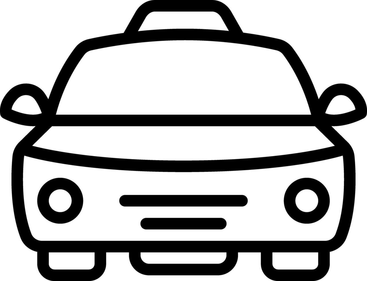 Black line icon for taxi vector