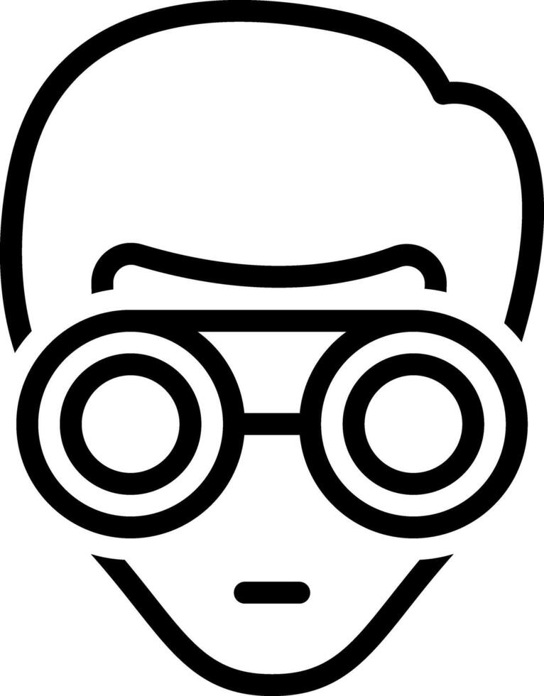 Black line icon for over seeing vector