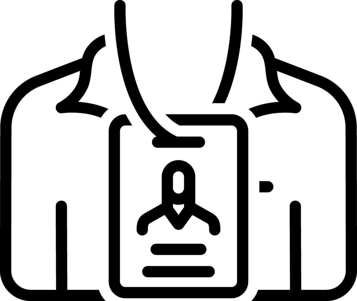 Black line icon for meeting id vector