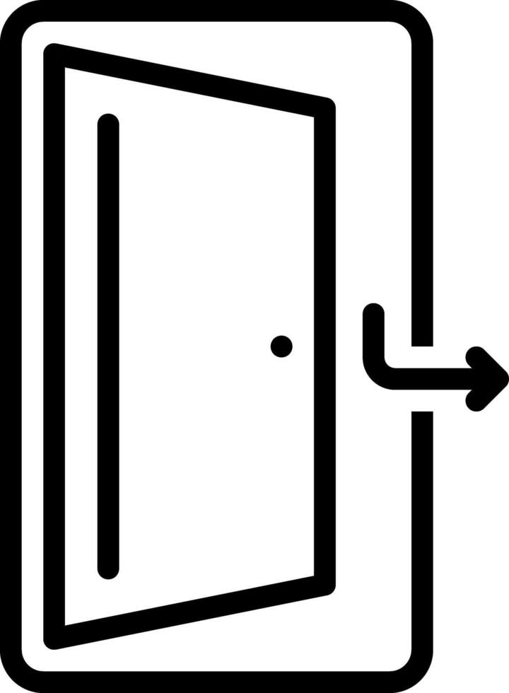 Black line icon for out vector