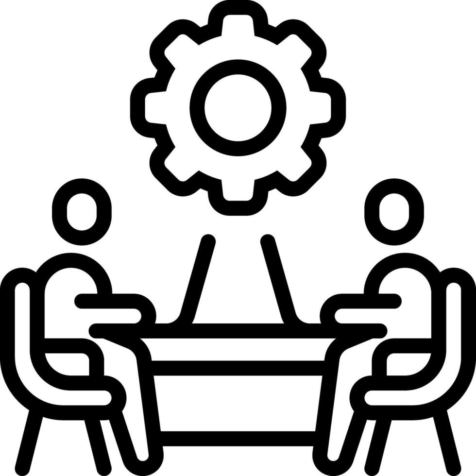 Black line icon for together vector