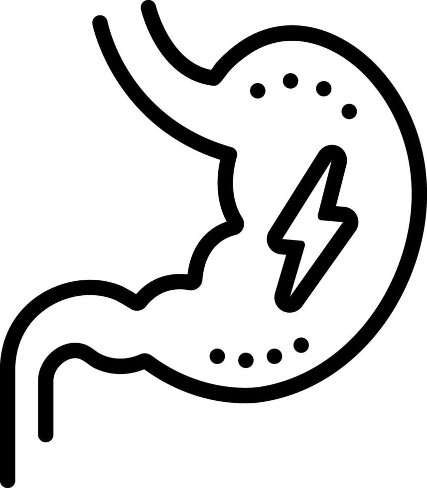 Black line icon for irritation vector