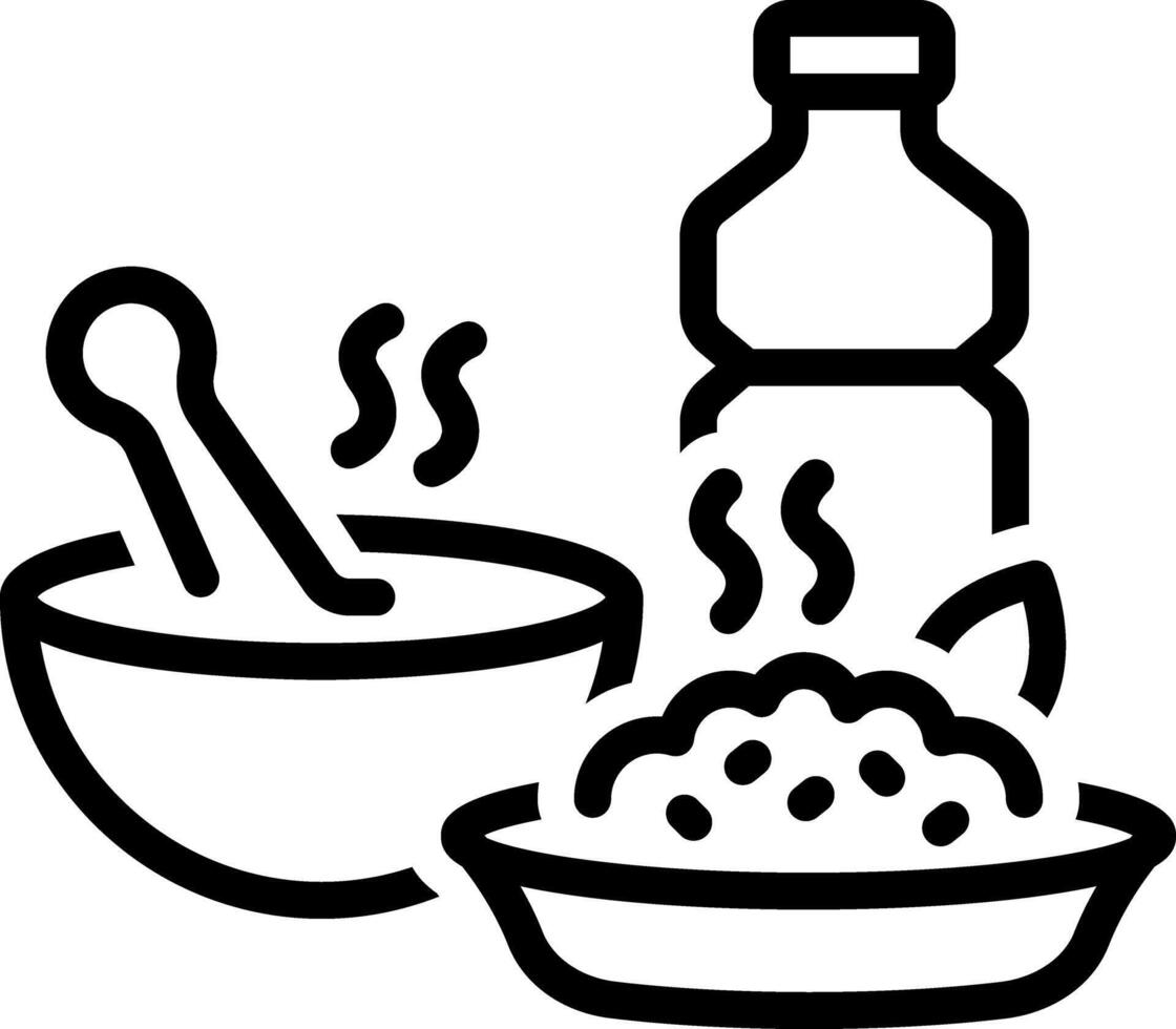 Black line icon for food vector
