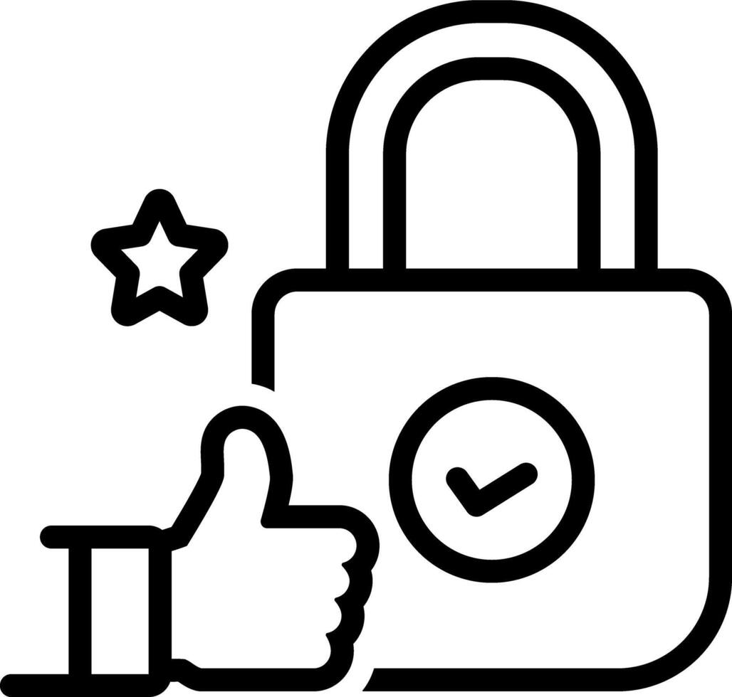 Black line icon for safety vector