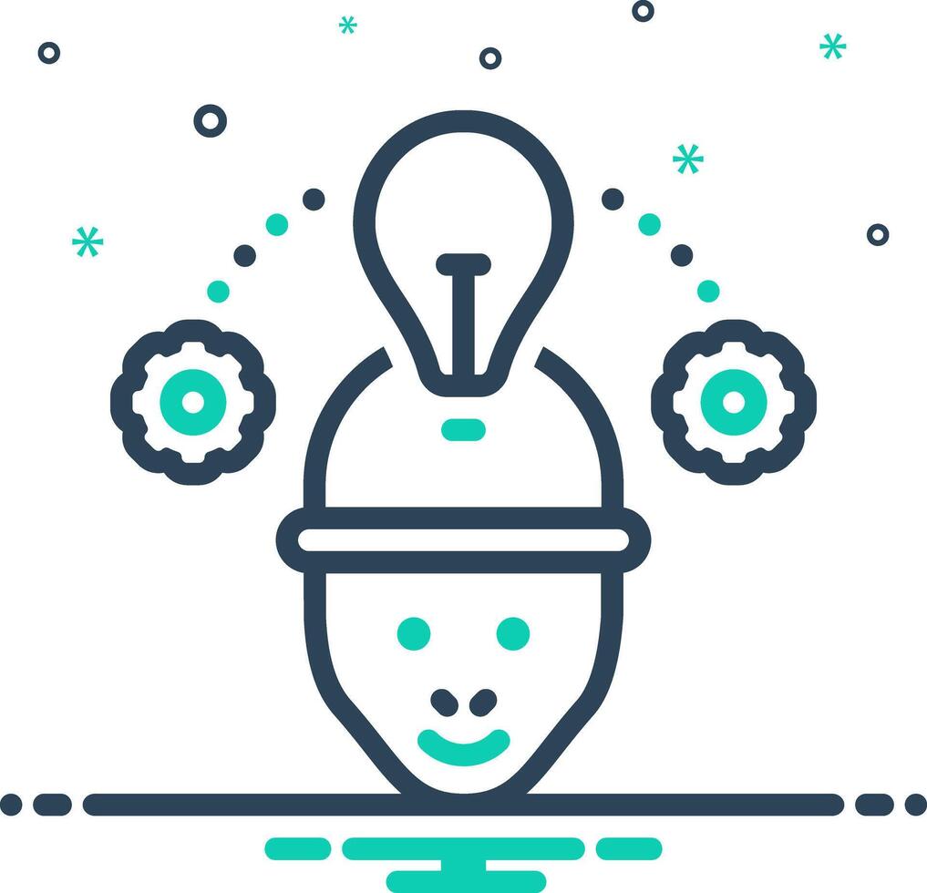 Mix icon for inventor vector