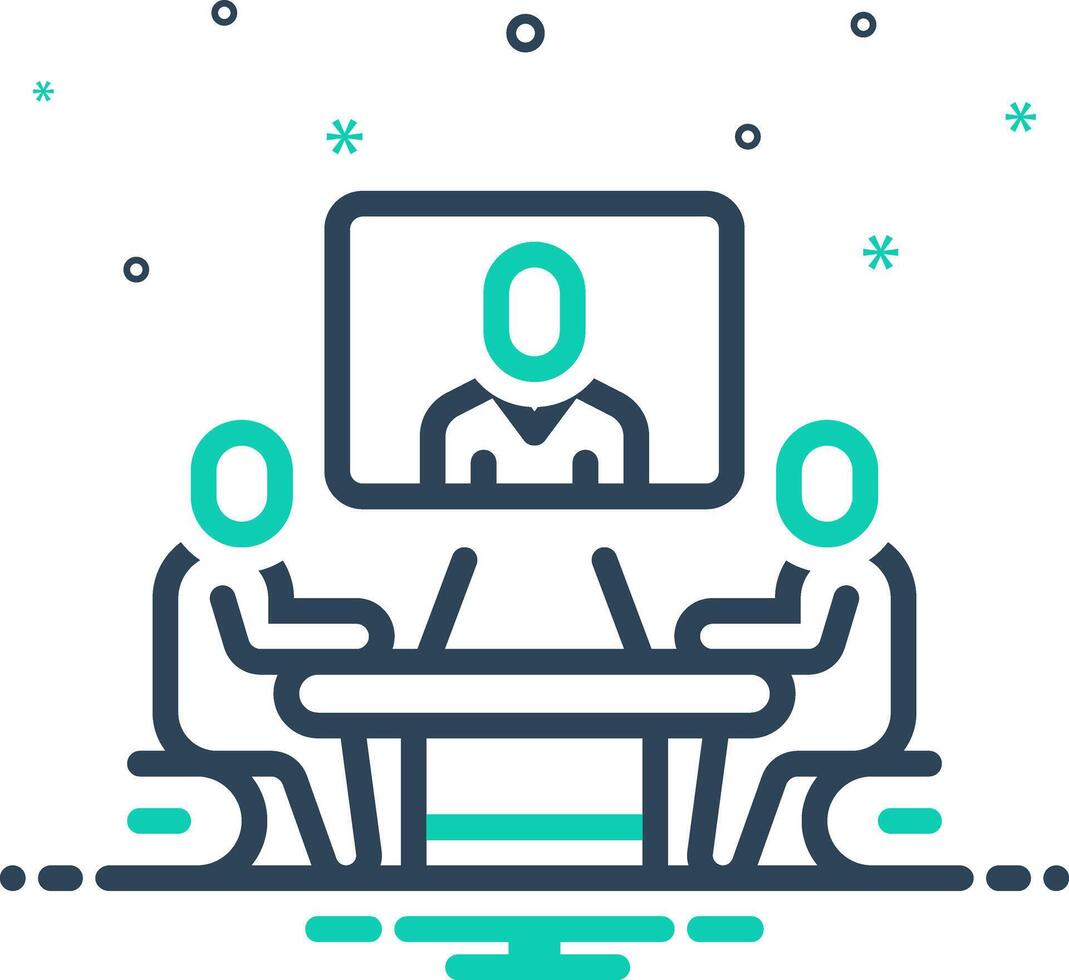 Mix icon for meeting vector