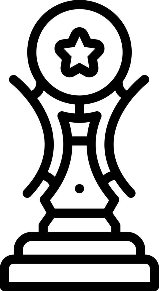 Black line icon for trophy vector