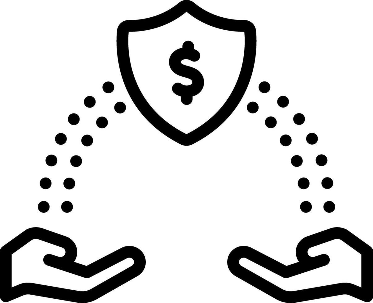 Black line icon for beneficiary vector