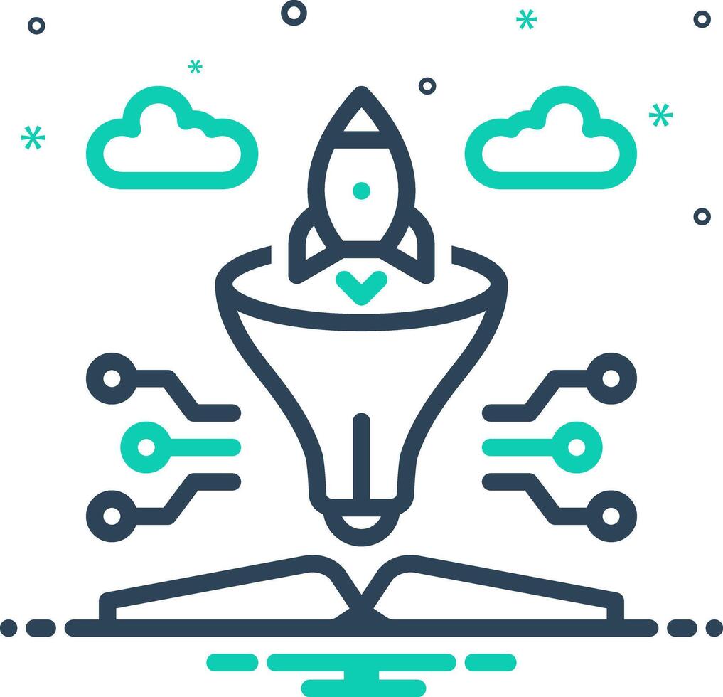 Mix icon for invention vector