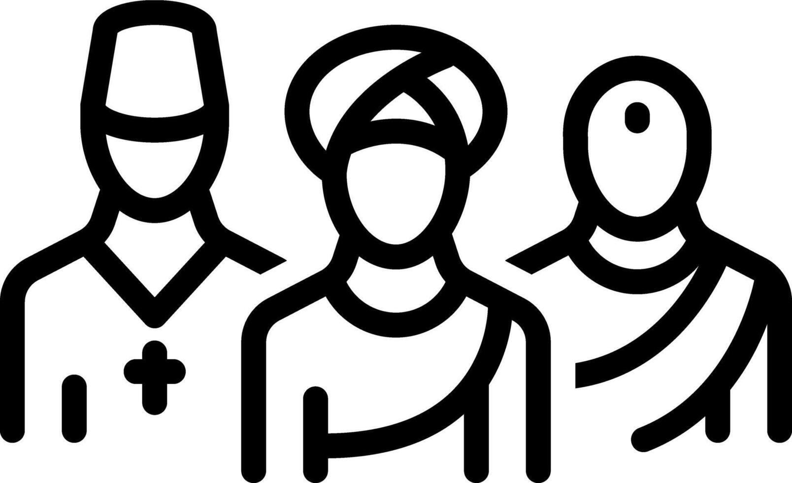 Black line icon for culture vector