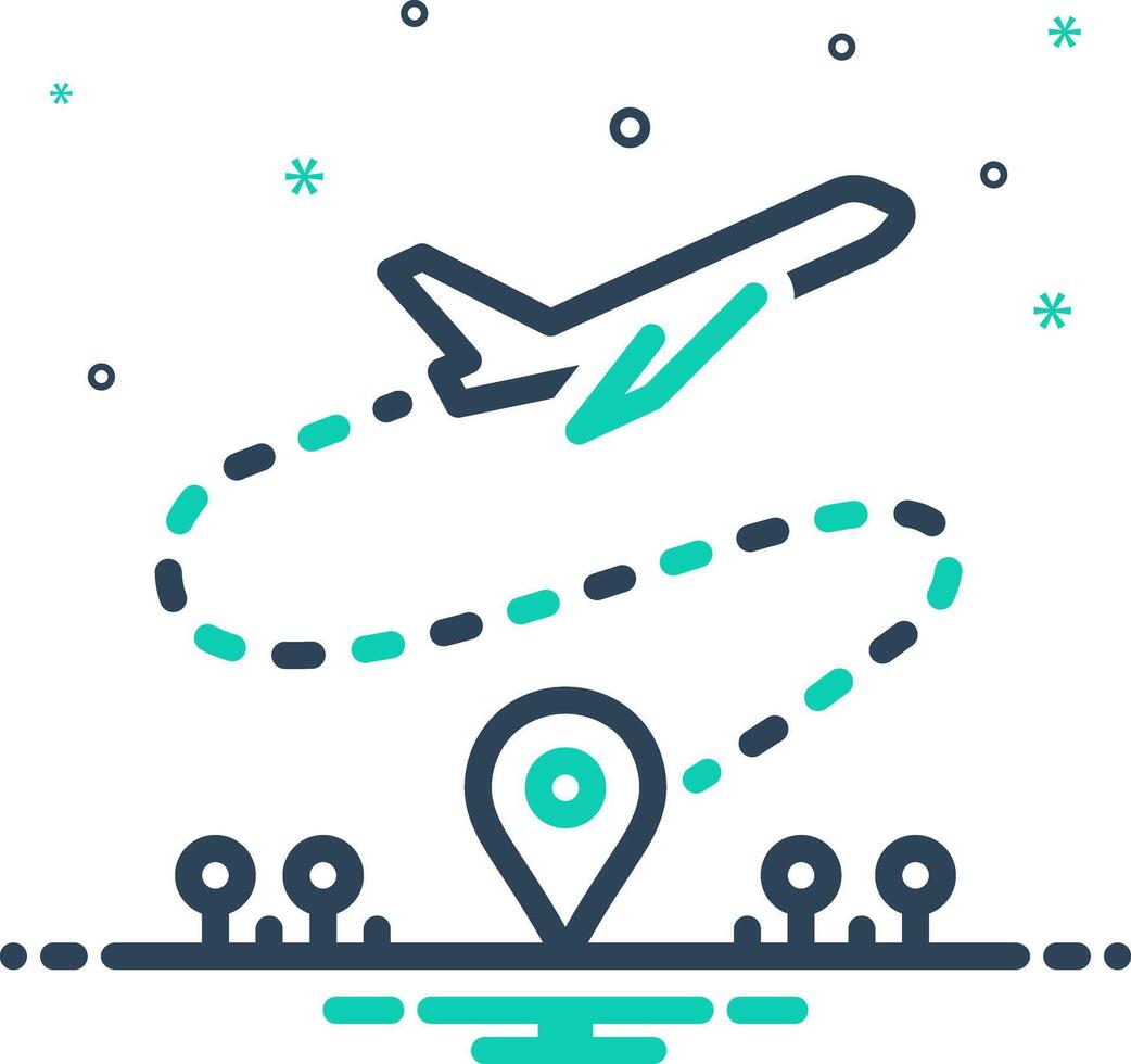 Mix icon for flight vector