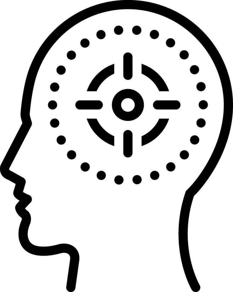 Black line icon for focuses vector