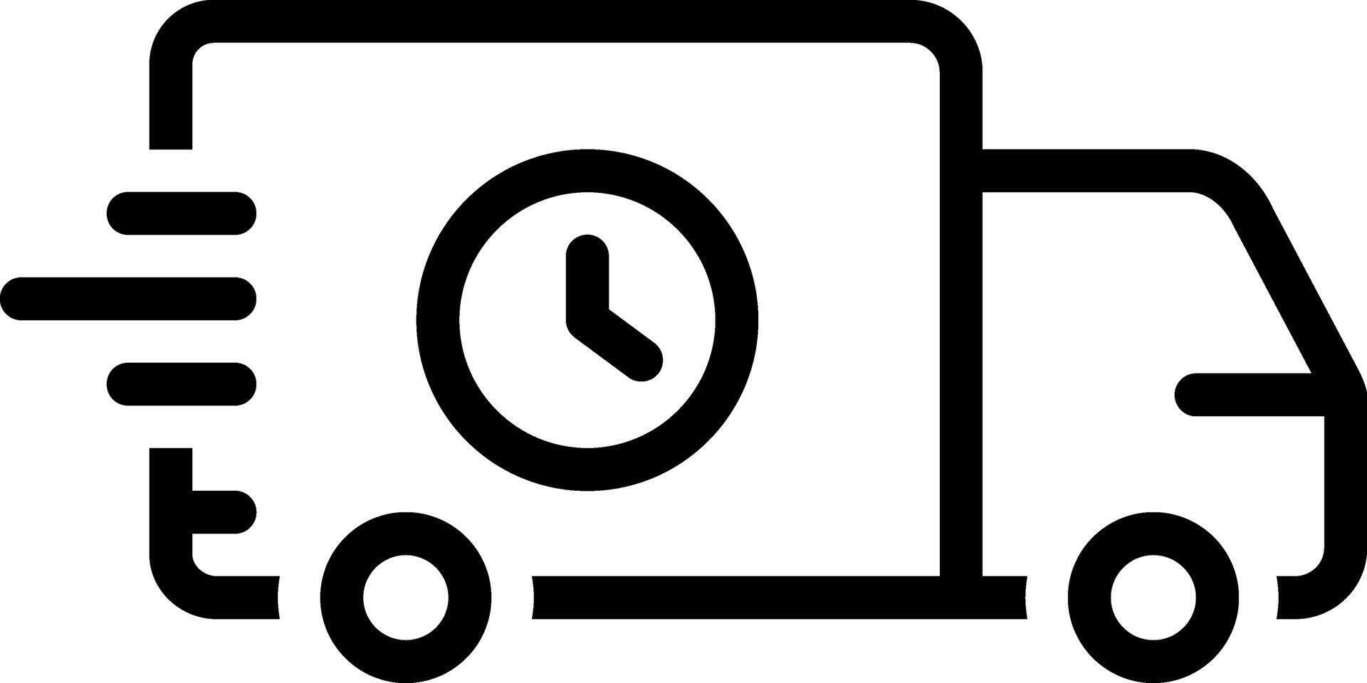 Black line icon for shipping vector
