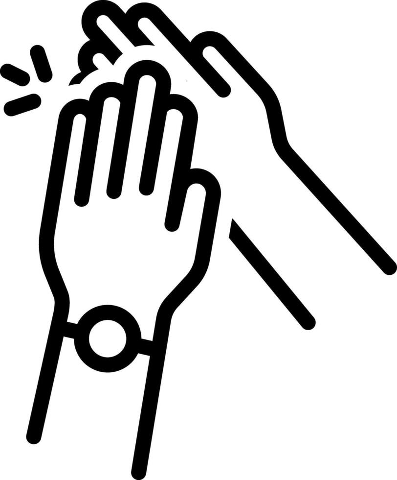 Black line icon for acknowledge vector