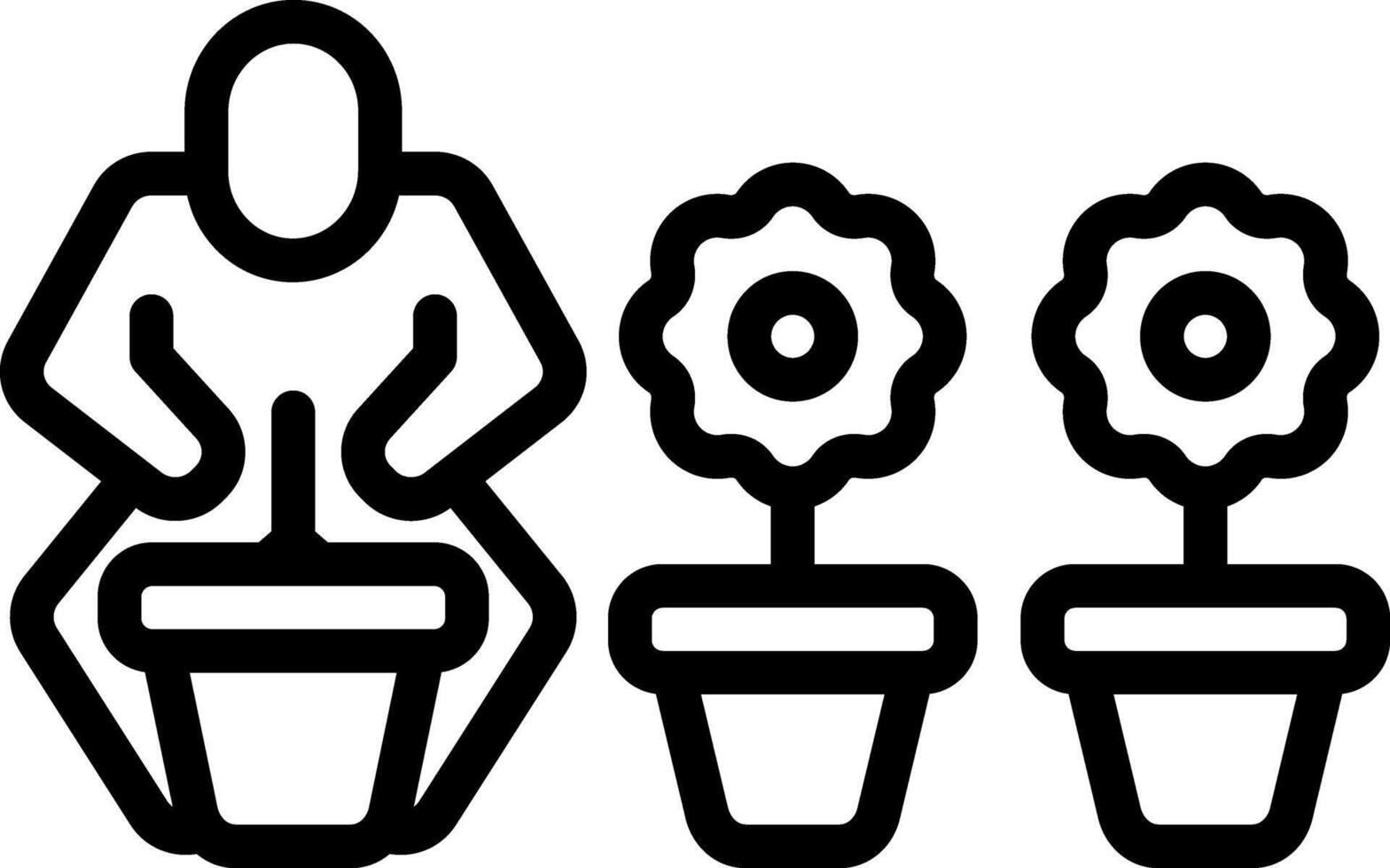 Black line icon for volunteer vector
