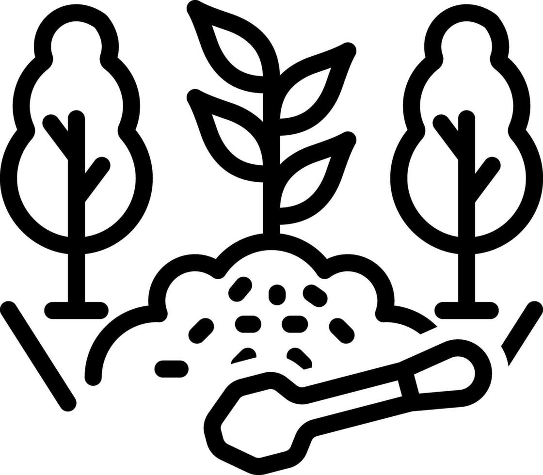 Black line icon for gardening vector