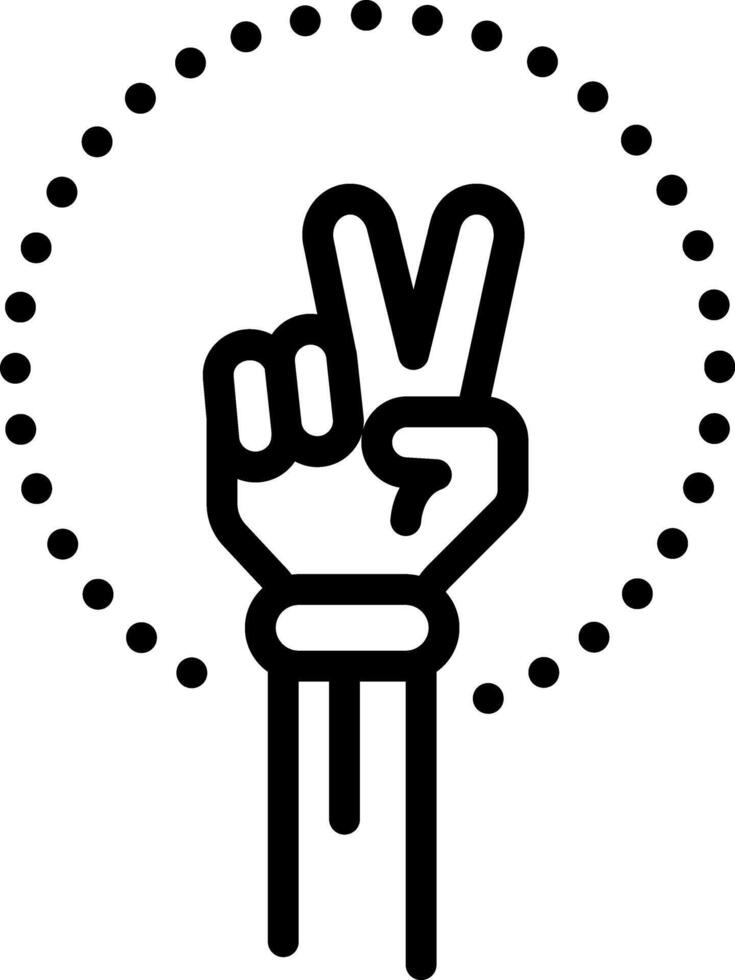 Black line icon for gesture vector