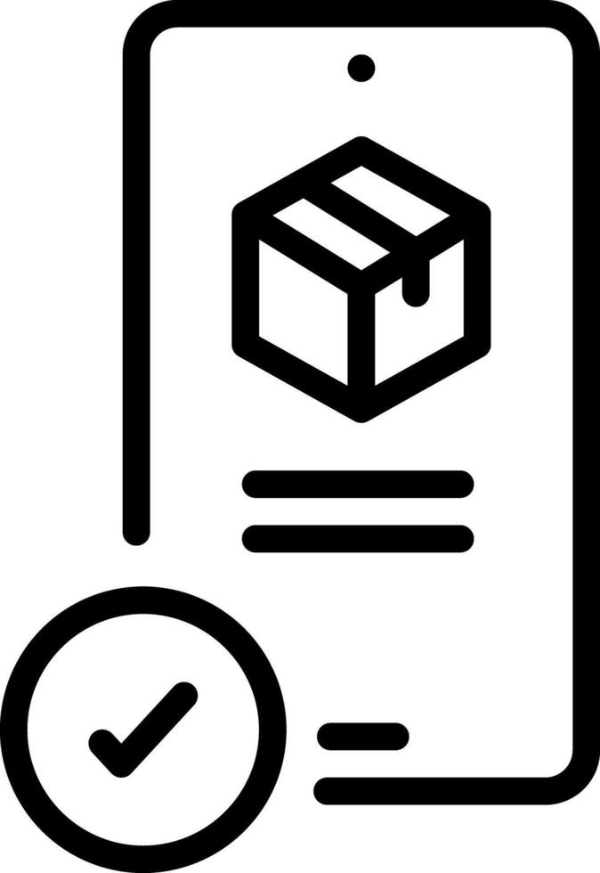 Black line icon for confirm vector
