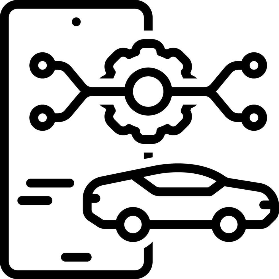 Black line icon for mobility vector
