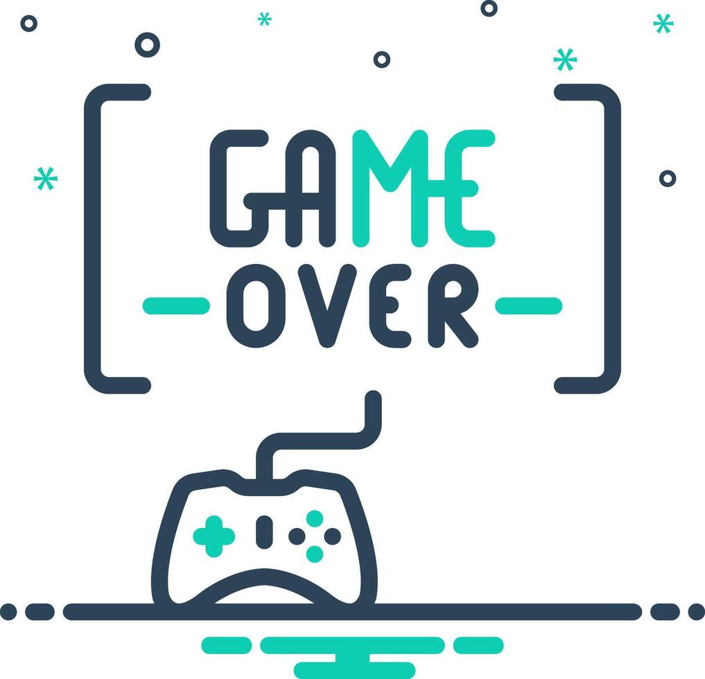 Mix icon for game over vector