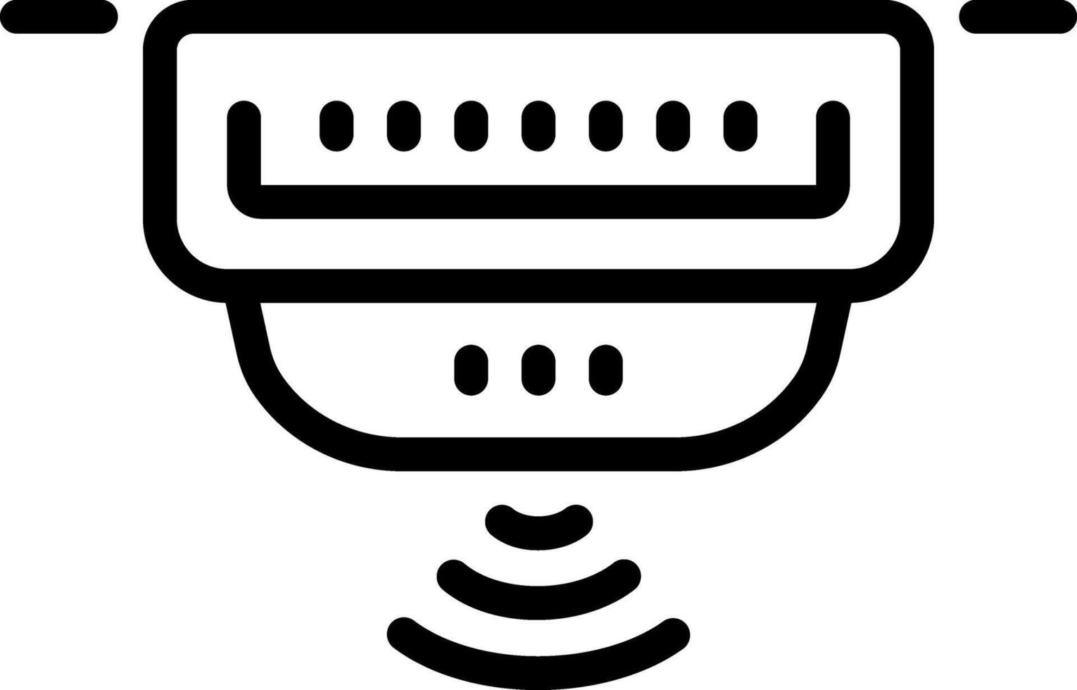 Black line icon for detector vector