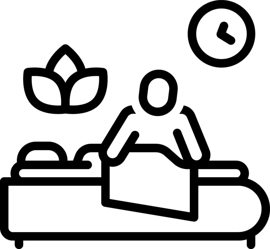 Black line icon for massage vector