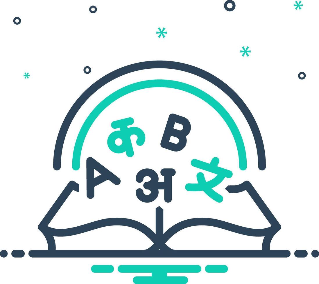 Mix icon for vocabulary vector