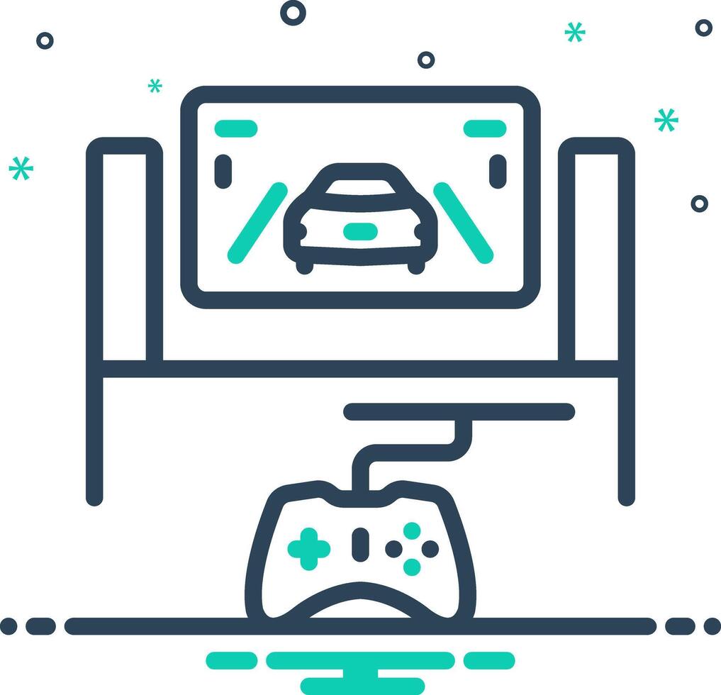 Mix icon for gamification vector