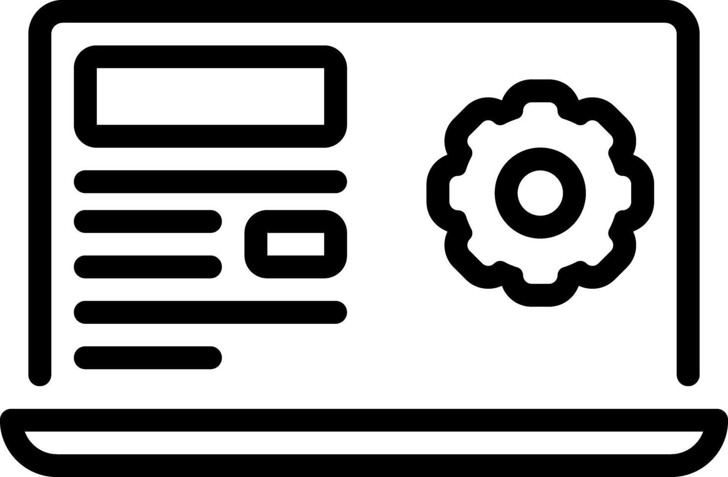 Black line icon for development vector