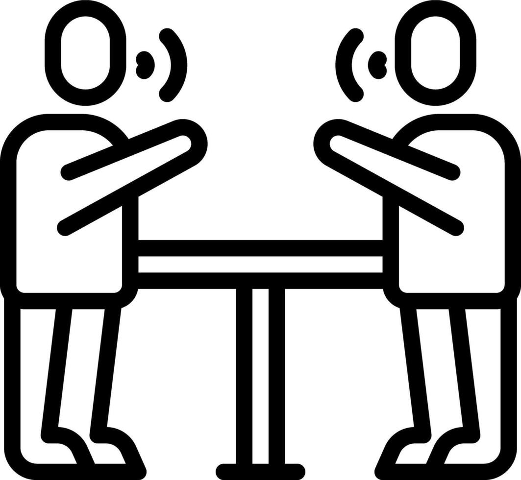 Black line icon for argument vector