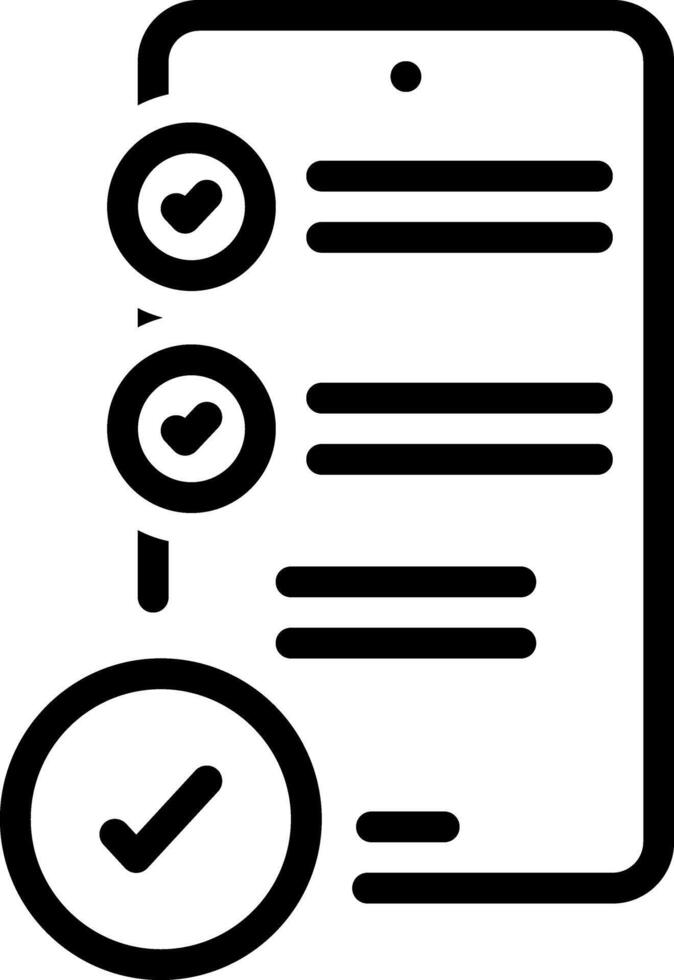 Black line icon for complete vector