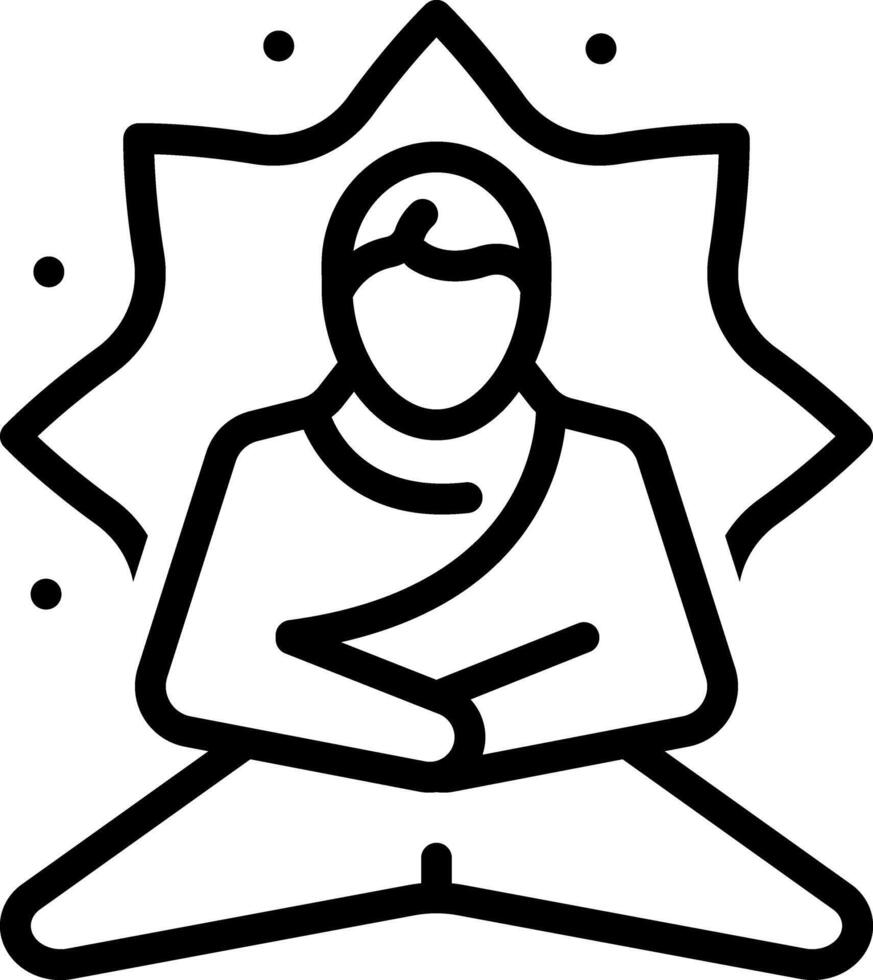 Black line icon for reduce stress vector