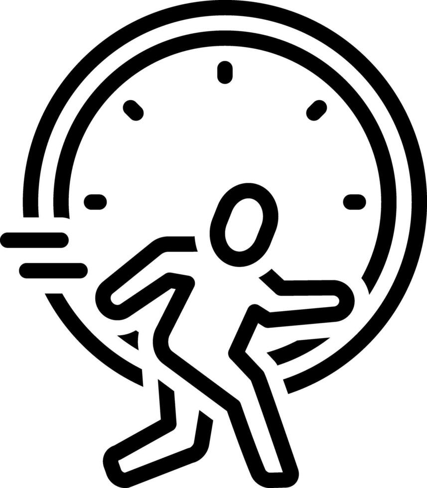 Black line icon for action vector