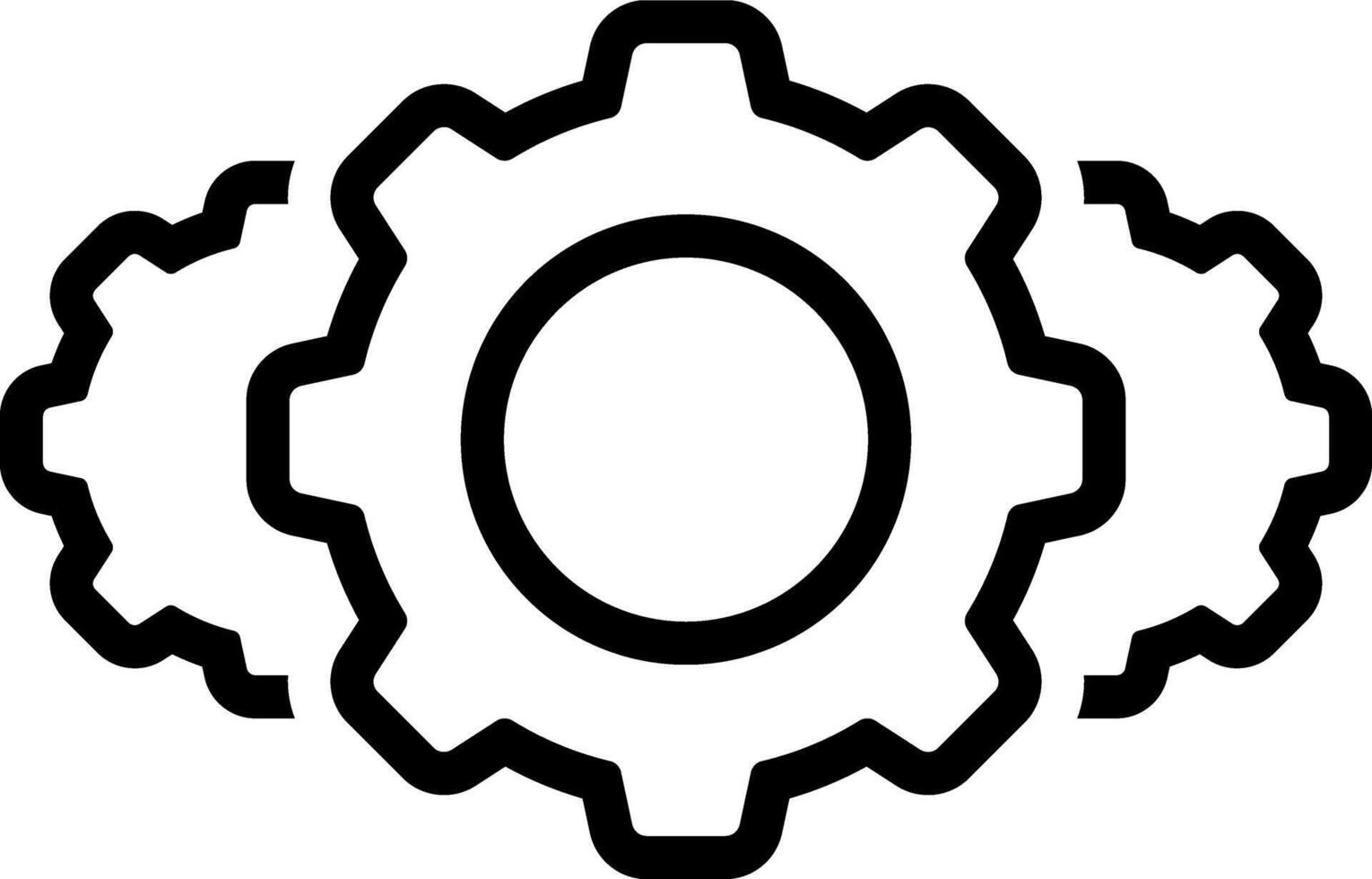 Black line icon for gear vector