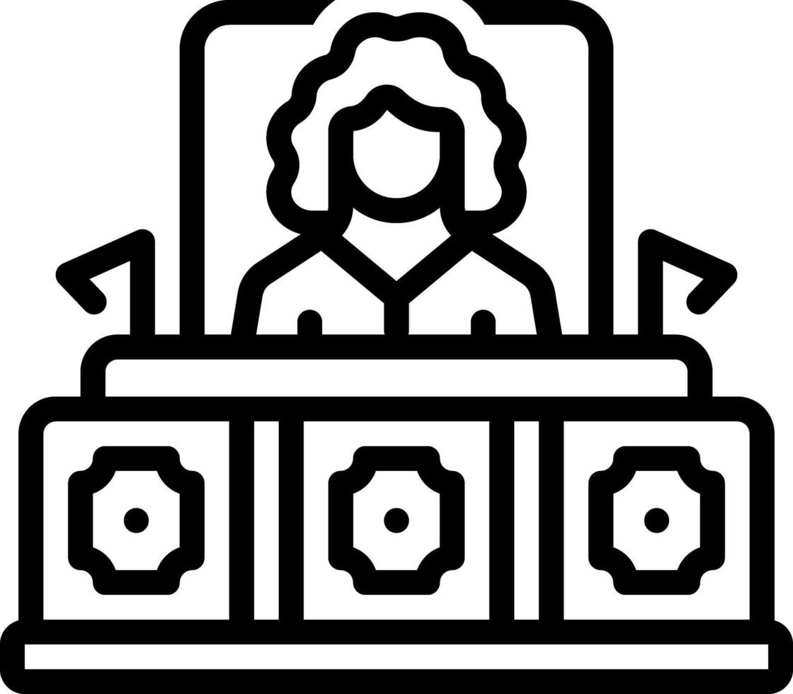 Black line icon for judge vector