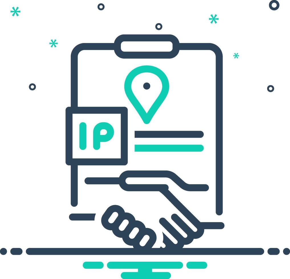 Mix icon for ip agreement vector