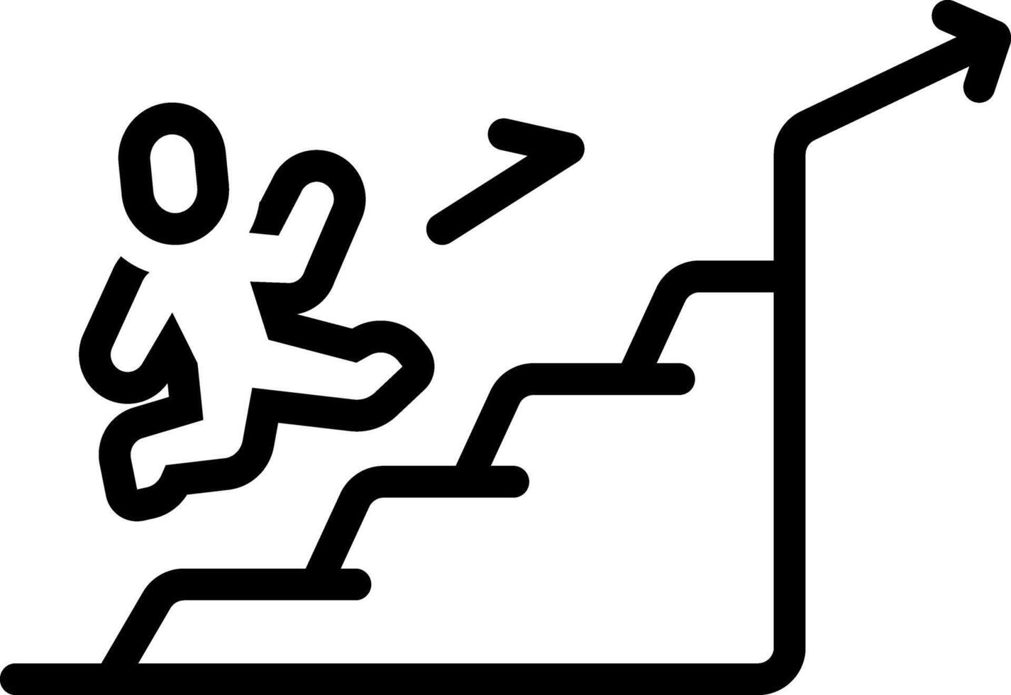 Black line icon for career steps vector