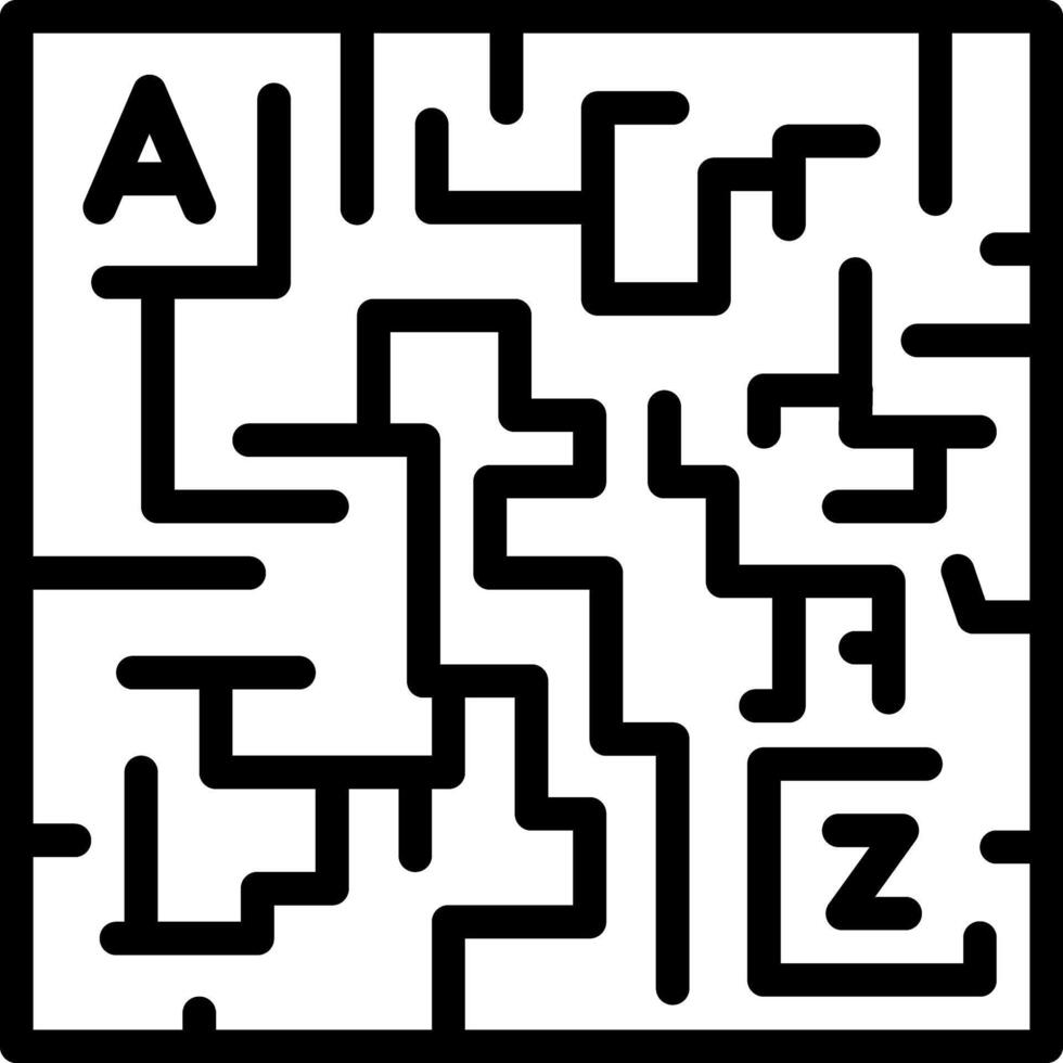 Black line icon for educational game vector
